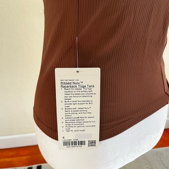 NWT size 6 lululemon racerback tank sports bra - Picture 6 of 7